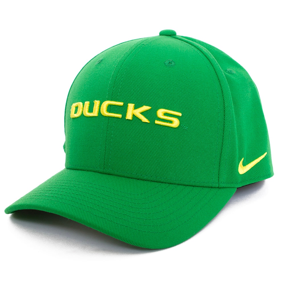 Classic Oregon O, Nike, Green, Curved Bill, Performance/Dri-FIT, Accessories, Unisex, Football, Structured, Sideline, Tag, Adjustable, Hat, 915757